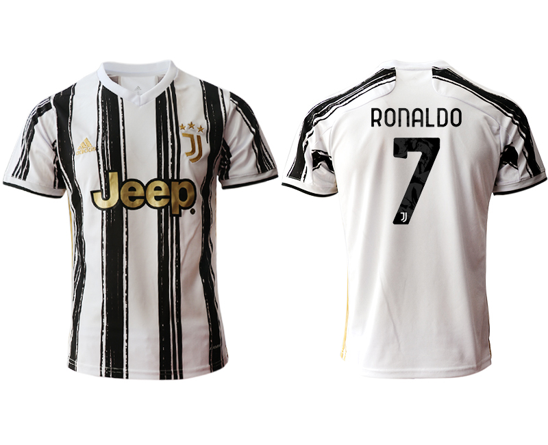 Men 2020-2021 club Juventus home aaa version #7 white Soccer Jerseys->juventus jersey->Soccer Club Jersey
